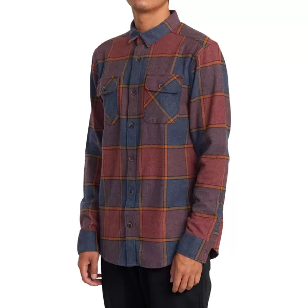 RVCA Mens Thatll Work Flannel Long Sleeve Woven ShirtThatll WorkNew Moody