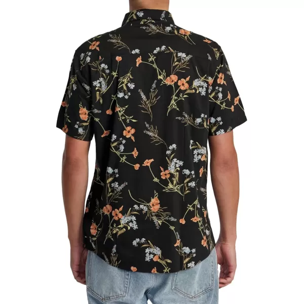 RVCA Mens Will Travel Short Sleeve ShirtMidnight Further Floral