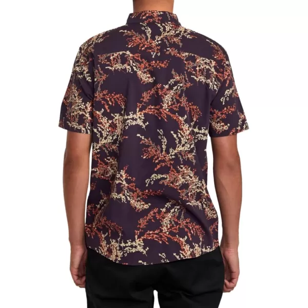 RVCA Mens Will Travel Short Sleeve ShirtMidnight Navy Anytime