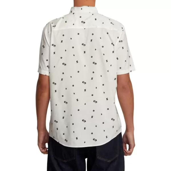 RVCA Mens Will Travel Short Sleeve ShirtVanilla Degenerate