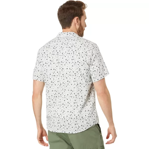 RVCA Mens Will Travel Short Sleeve ShirtWhite English Roses