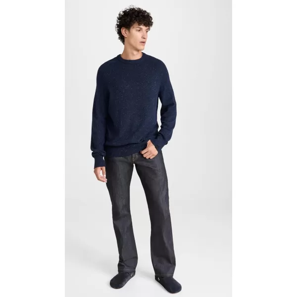 Rag amp Bone Mens Donegal Silk Blend Harlow Crew SweaterNavy Multi