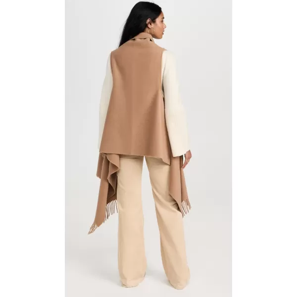 Rag amp Bone Womens Addison Fringed ShawlCamel