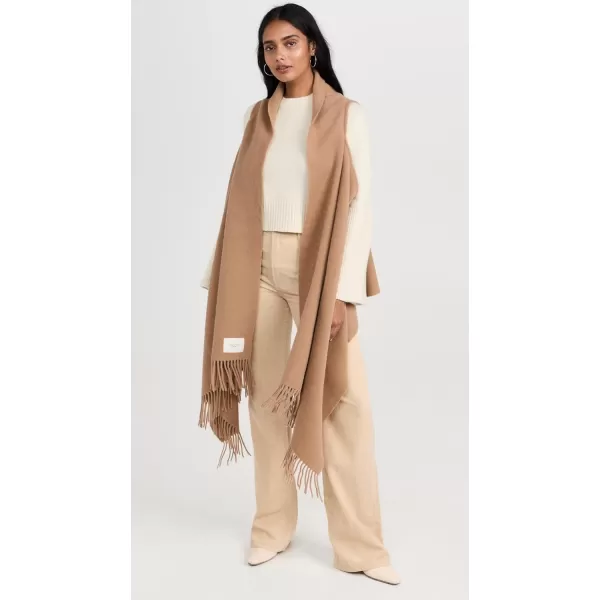 Rag amp Bone Womens Addison Fringed ShawlCamel