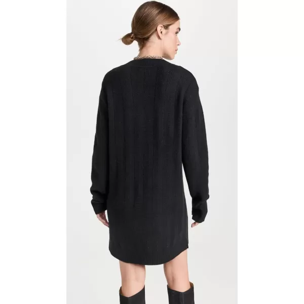 Rag amp Bone Womens Durham Herringbone Cashmere Mini DressBlack