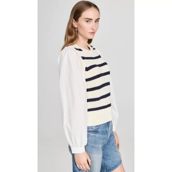 Rails Womens Bambi Sweater Vest TopIvory Navy Stripe