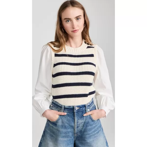 Rails Womens Bambi Sweater Vest TopIvory Navy Stripe