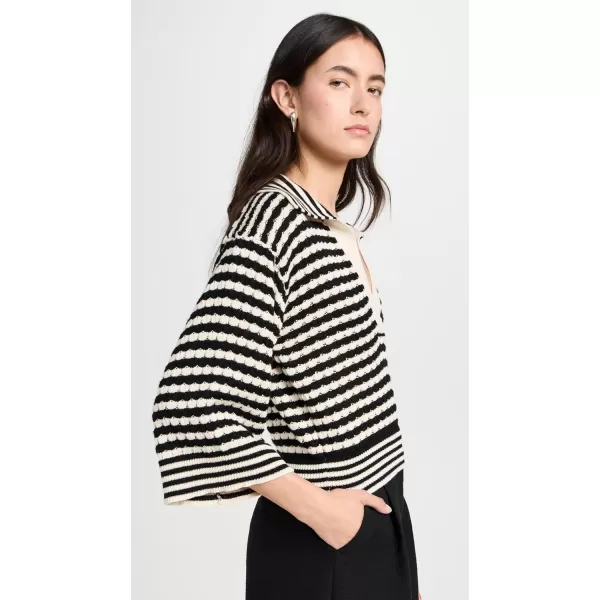 Ramy Brook Womens Azaria SweaterBlackIvory Stripe