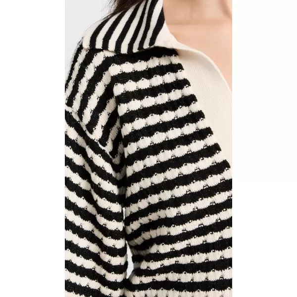 Ramy Brook Womens Azaria SweaterBlackIvory Stripe