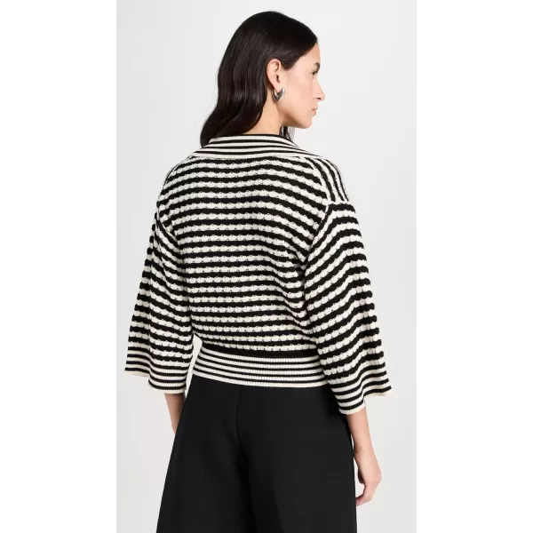 Ramy Brook Womens Azaria SweaterBlackIvory Stripe