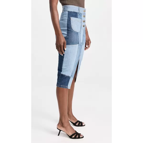 Ramy Brook Womens Bellami SkirtPatchwork Denim