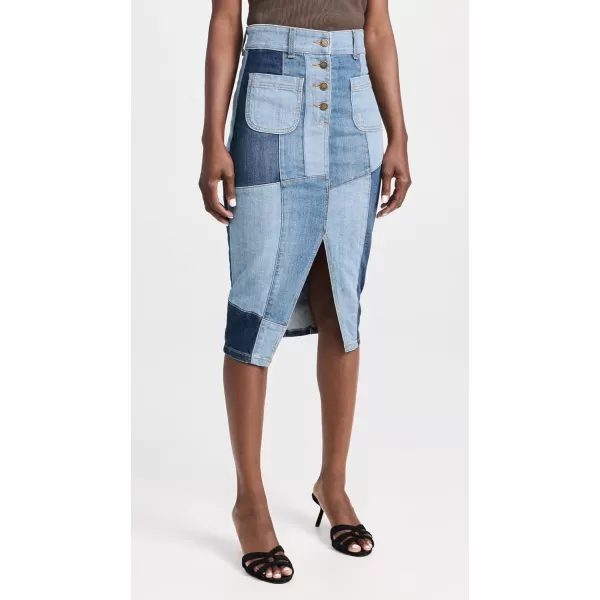 Ramy Brook Womens Bellami SkirtPatchwork Denim