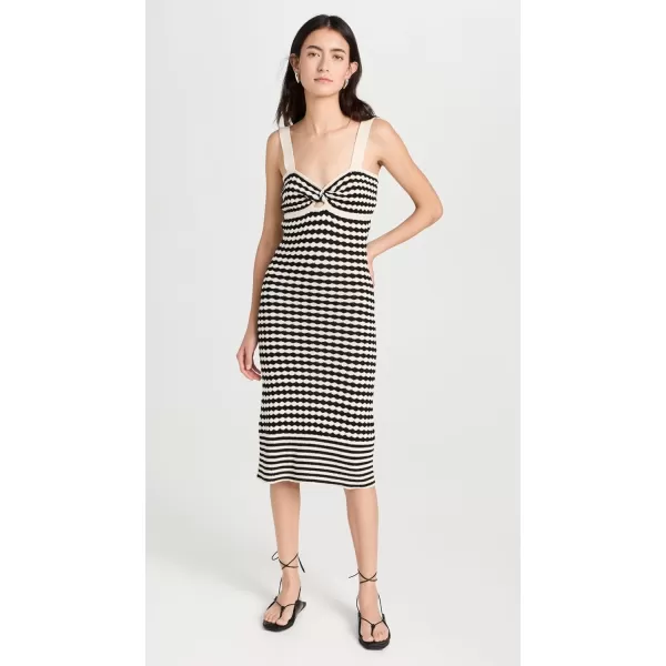 Ramy Brook Womens Jessa DressBlackIvory Stripe