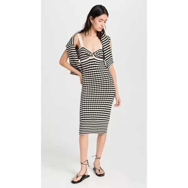 Ramy Brook Womens Jessa DressBlackIvory Stripe