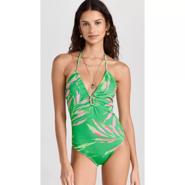 Ramy Brook Womens Phoebe One Piece SwimsuitKey Lime Combo