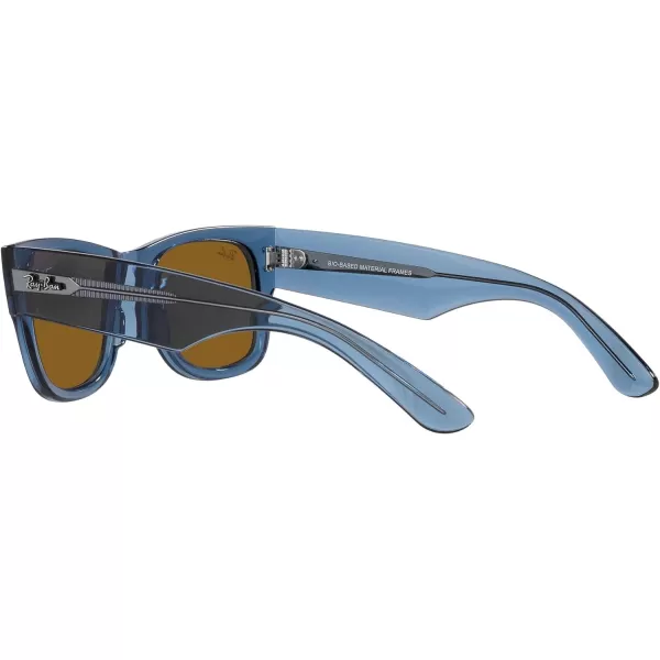 RayBan RB0840s Mega Wayfarer Square SunglassesTransparent BlueBrown