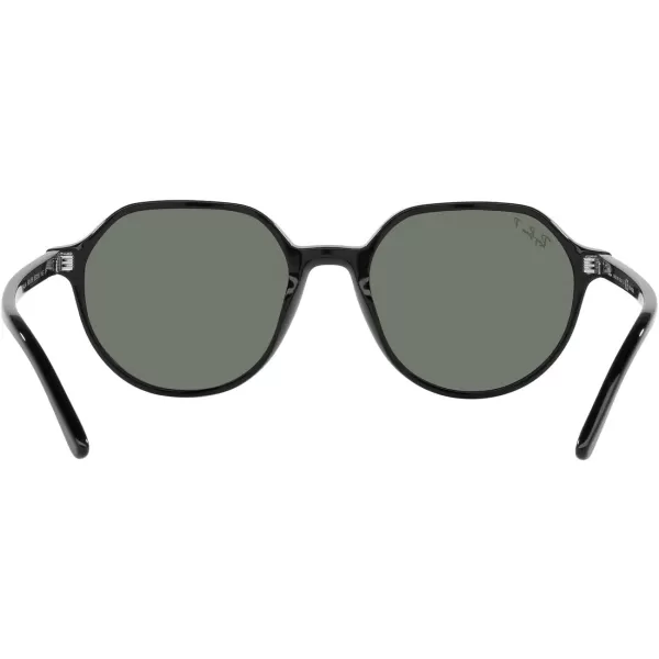 RayBan RB2195 Thalia Square SunglassesBlackPolarized Green