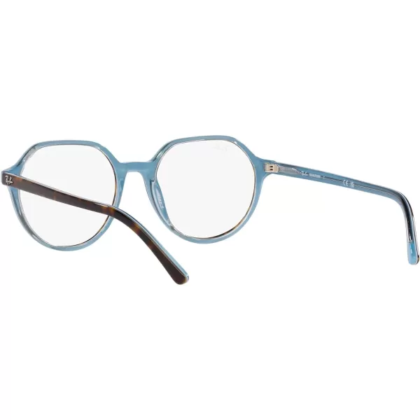 RayBan RB2195 Thalia Square SunglassesHavana on Light BlueTransition Clear to Sapphire