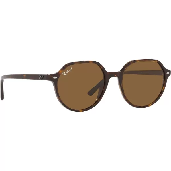 RayBan RB2195 Thalia Square SunglassesHavanaPolarized Brown