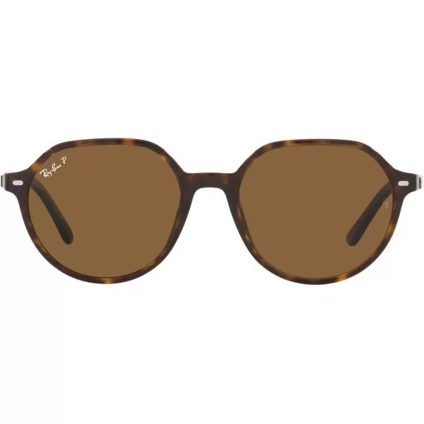 RayBan RB2195 Thalia Square SunglassesHavanaPolarized Brown