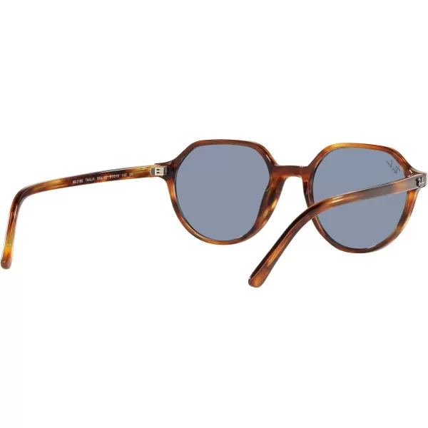 RayBan RB2195 Thalia Square SunglassesStriped HavanaBlue