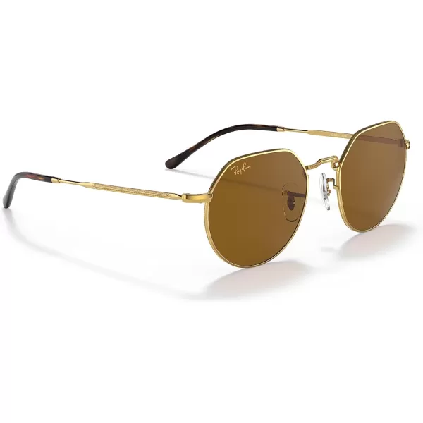 RayBan RB3565 Jack Round SunglassesLegend GoldBrown