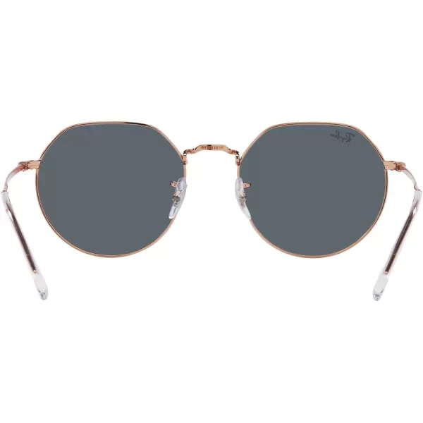 RayBan RB3565 Jack Round SunglassesRose GoldBlue