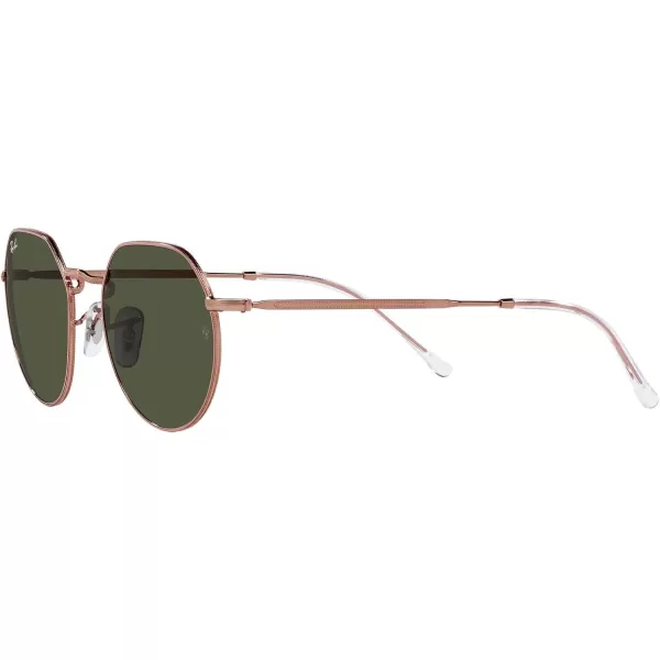 RayBan RB3565 Jack Round SunglassesRose GoldGreen