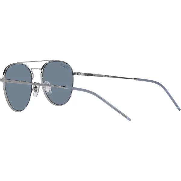 RayBan RB3589 Square SunglassesGunmetalDark Blue Polarized