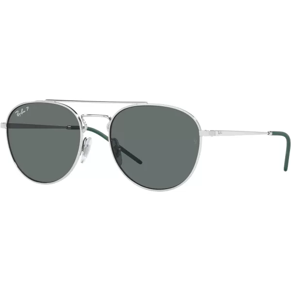 RayBan RB3589 Square SunglassesSilverDark Grey Polarized