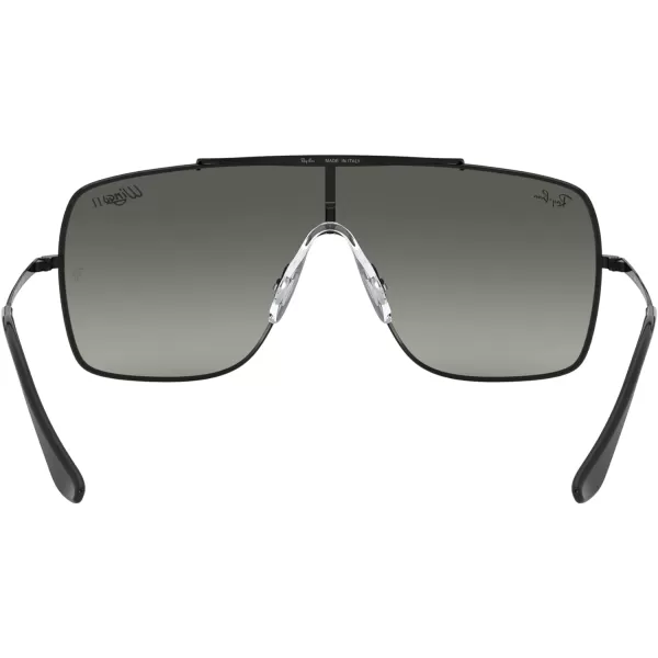 RayBan RB3697 Wings Ii Square SunglassesBlackGrey Gradient Dark Grey