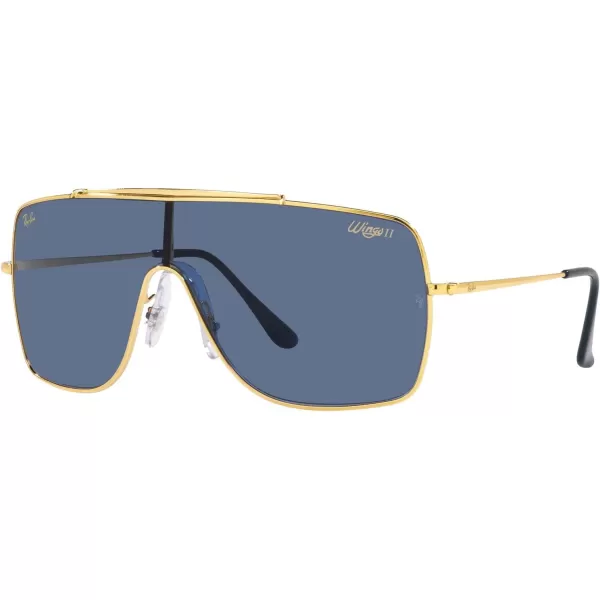 RayBan RB3697 Wings Ii Square SunglassesLegend GoldDark Blue