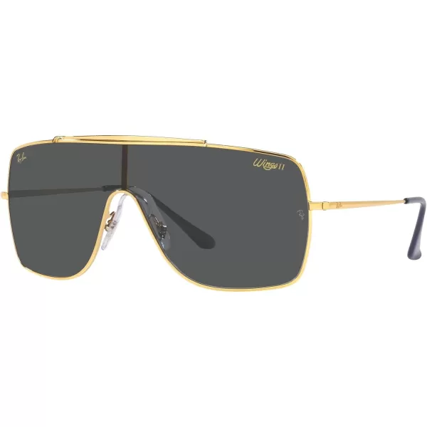 RayBan RB3697 Wings Ii Square SunglassesLegend GoldDark Grey