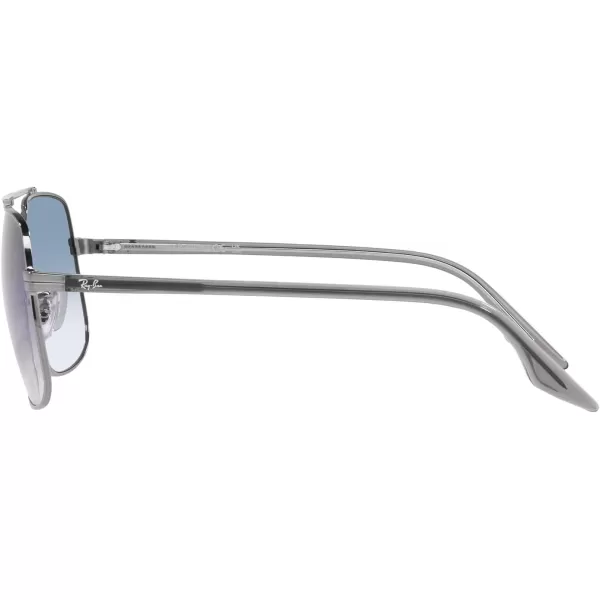 RayBan RB3699 Square SunglassesGunmetalClear Blue Gradient