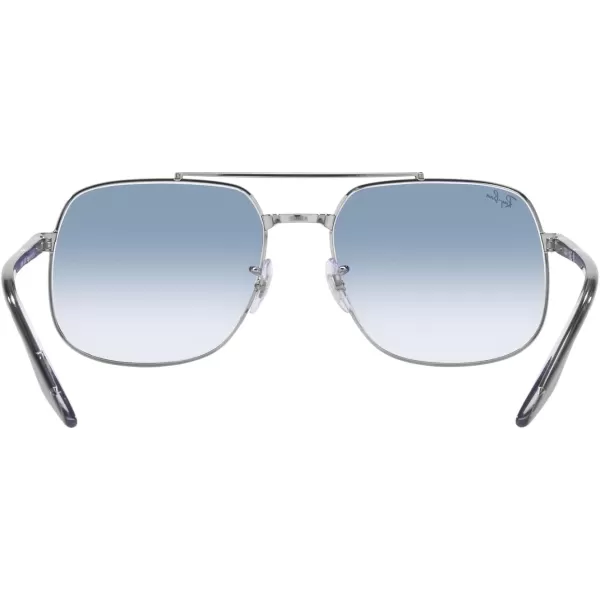 RayBan RB3699 Square SunglassesGunmetalClear Blue Gradient