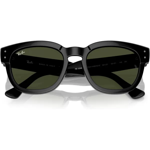 RayBan Rb0298s Mega Hawkeye Square SunglassesBlackGreen