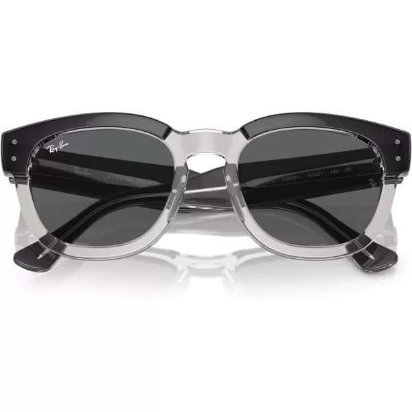 RayBan Rb0298s Mega Hawkeye Square SunglassesDark Grey on TransparentDark Grey