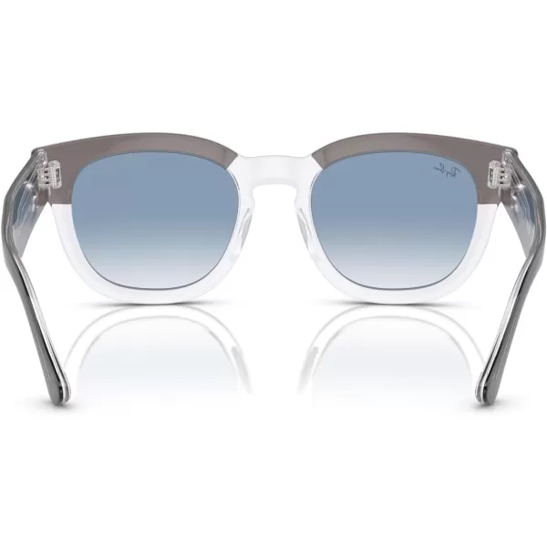 RayBan Rb0298s Mega Hawkeye Square SunglassesGrey on TransparentClear Gradient Blue