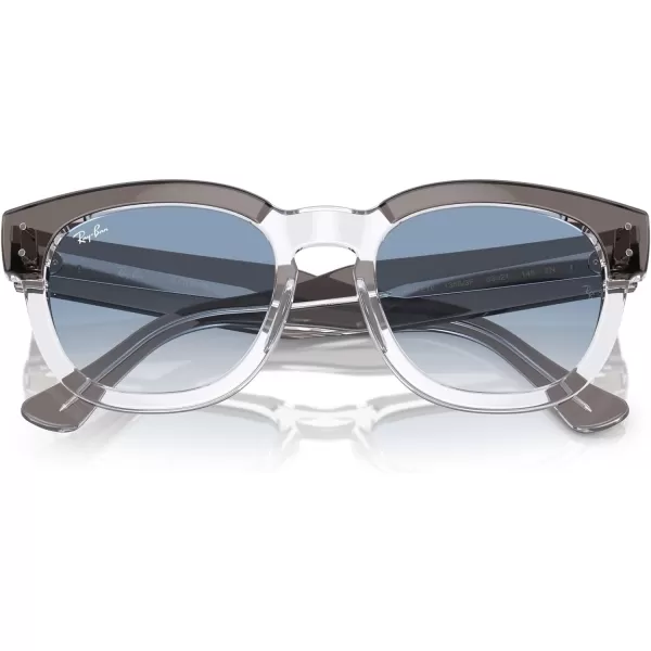 RayBan Rb0298s Mega Hawkeye Square SunglassesGrey on TransparentClear Gradient Blue