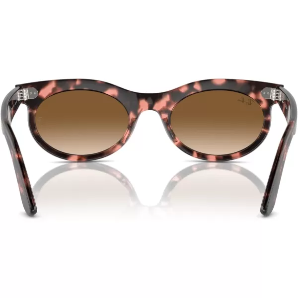 RayBan Rb2242 Wayfarer Oval SunglassesPink HavanaClear Gradient Brown