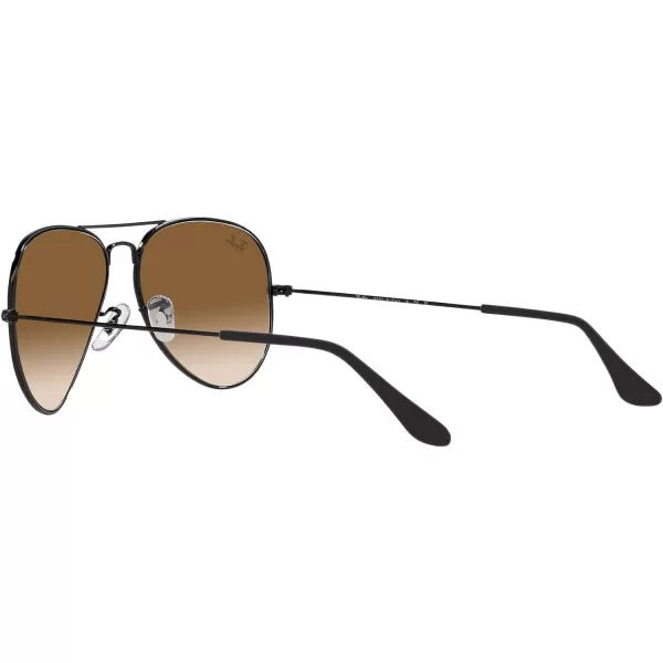 RayBan Rb3025 Classic AviatorBlackClear Gradient Brown