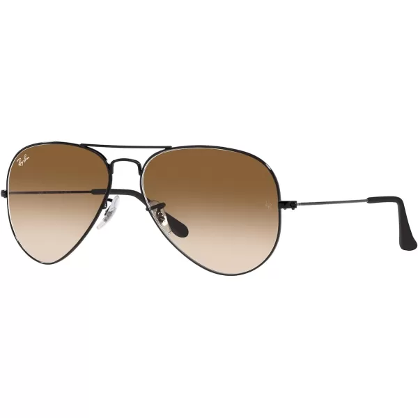 RayBan Rb3025 Classic AviatorBlackClear Gradient Brown