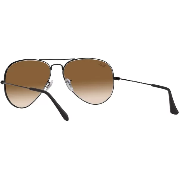 RayBan Rb3025 Classic AviatorBlackClear Gradient Brown