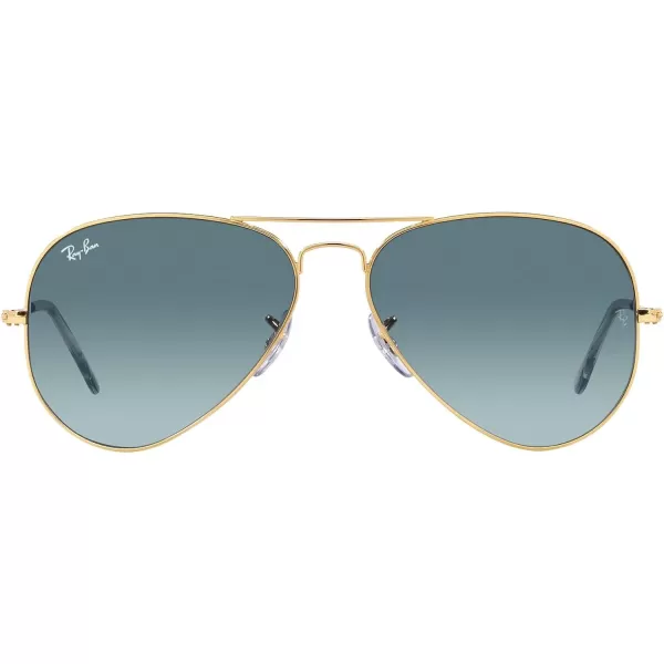 RayBan Rb3025 Classic AviatorGoldBlue Gradient Grey