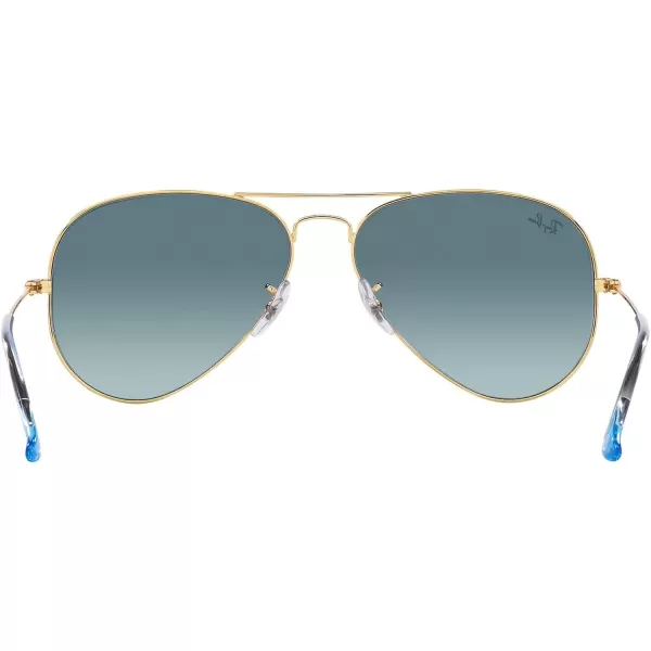 RayBan Rb3025 Classic AviatorGoldBlue Gradient Grey