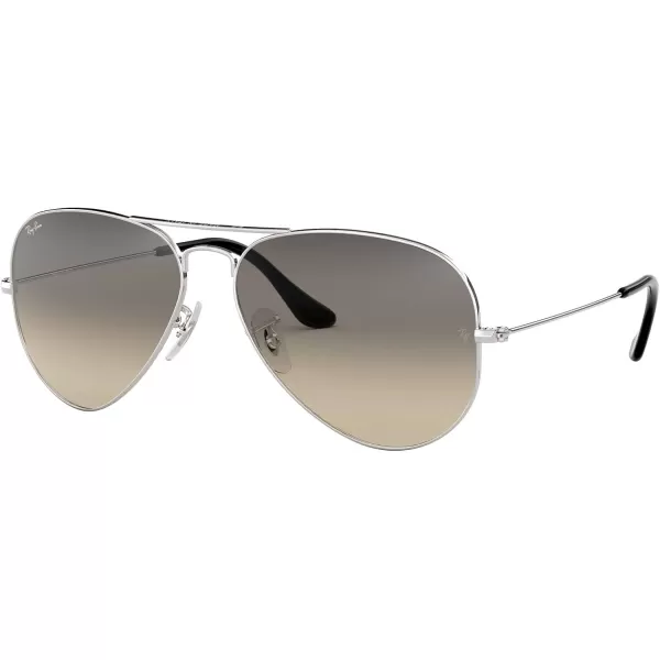 RayBan Rb3025 Classic AviatorSilverClear Gradient Grey