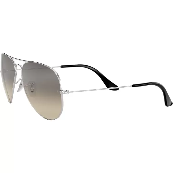 RayBan Rb3025 Classic AviatorSilverClear Gradient Grey