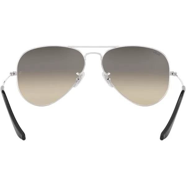 RayBan Rb3025 Classic AviatorSilverClear Gradient Grey