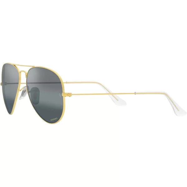 RayBan Rb3025 Classic Polarized Aviator SunglassesLegend GoldPolarized Clear Gradient Dark Blue