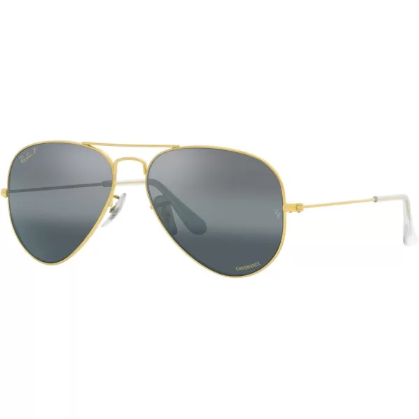 RayBan Rb3025 Classic Polarized Aviator SunglassesLegend GoldPolarized Clear Gradient Dark Blue